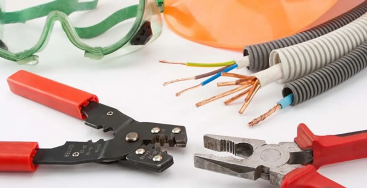 Electrical wiring repair with professional tools and safety equipment in Willow Street, PA