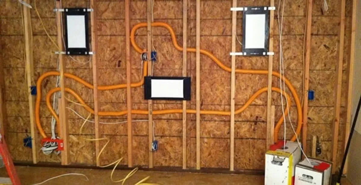 new construction wiring project displaying complete electrical system layout installed by professionals in Lancaster, PA